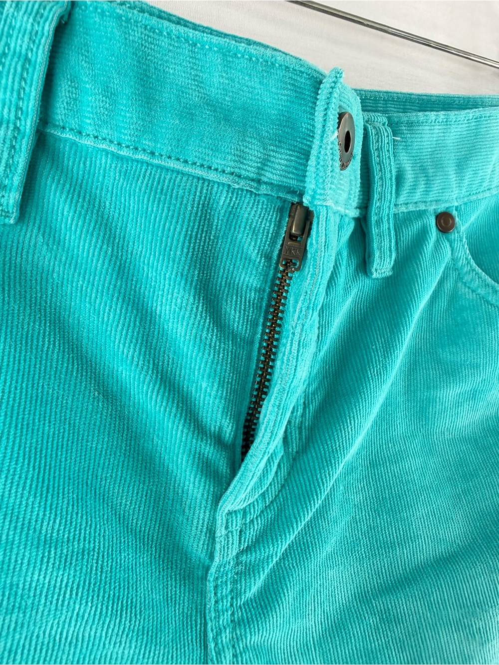CARVE DESIGN Bright Turquoise Cotton Blend Corduroy Shorts - Picture 7 of 12